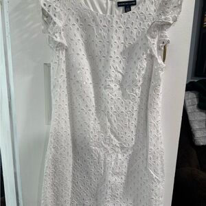 American Living White Eyelet Mini Dress